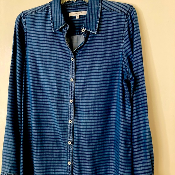 Foxcroft Tencel Stripped Shirt - Picture 1 of 10